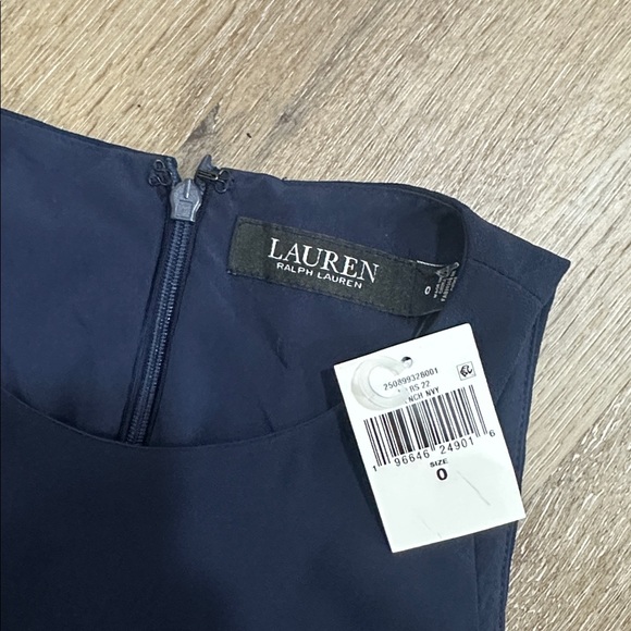 Women's Blue and White Jumpsuit French navy with belt - Picture 3 of 3